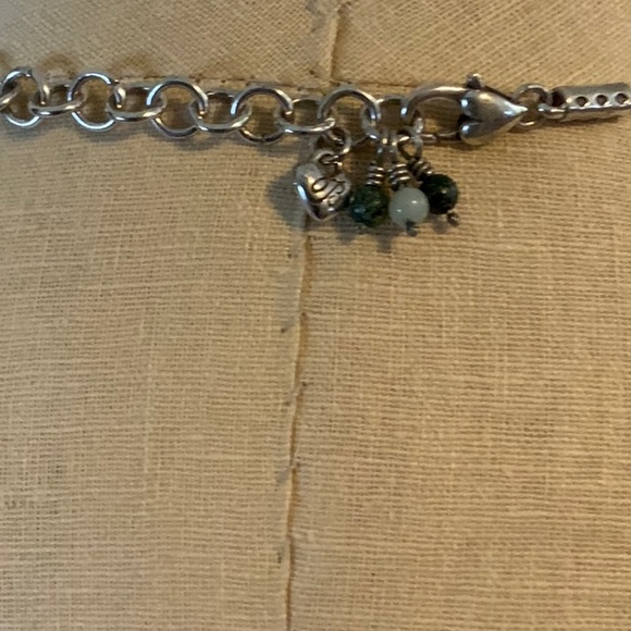 Brighton Vintage Flower Garden Necklace- Blue and Greens- Silvertone-18” - Picture 4 of 6